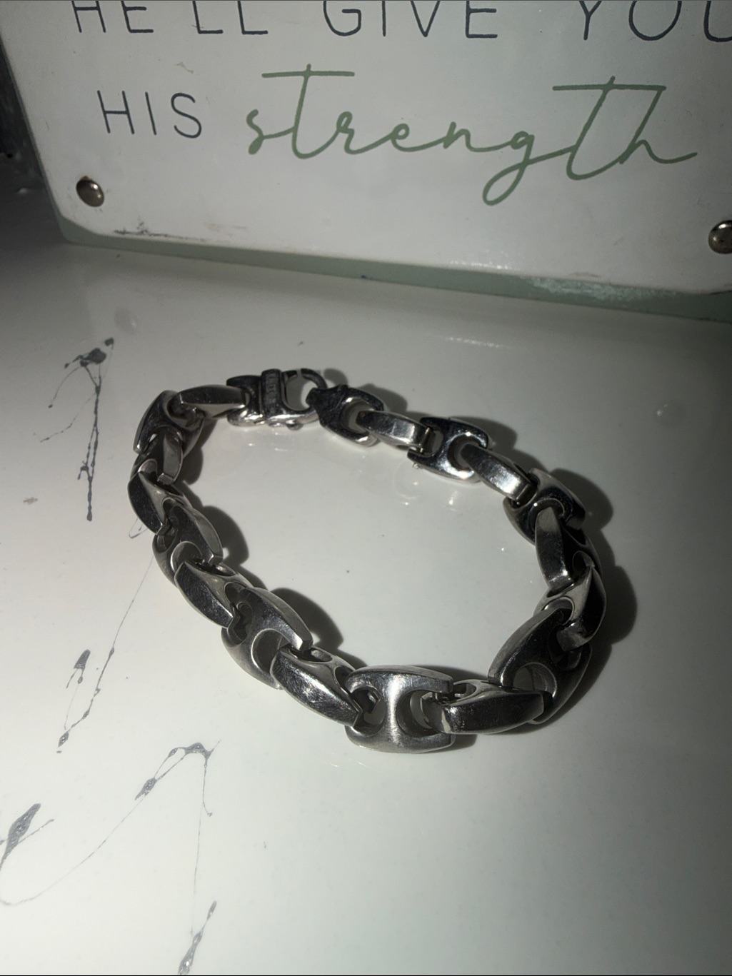Stainless Steel Link Bracelet Silver